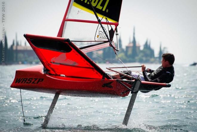 Foiling boats trials at Foiling Week Garda ©  Martina Orsini